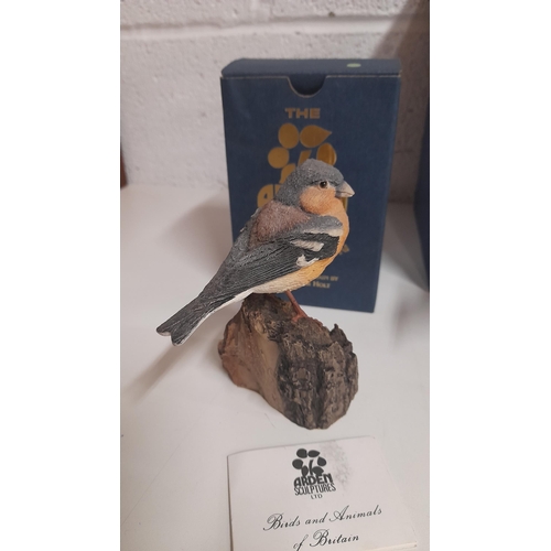 893 - Arden Bird Sculpture and Christopher Holt Bird Sculptures Hand Painted Stoneware with Certificates, ... 