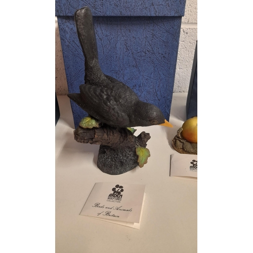 893 - Arden Bird Sculpture and Christopher Holt Bird Sculptures Hand Painted Stoneware with Certificates, ... 