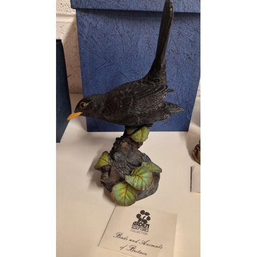 893 - Arden Bird Sculpture and Christopher Holt Bird Sculptures Hand Painted Stoneware with Certificates, ... 