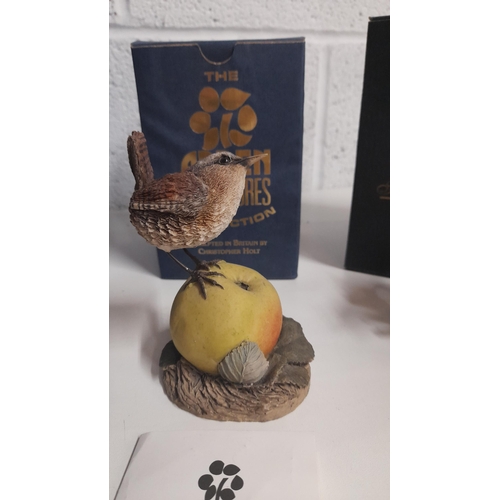 893 - Arden Bird Sculpture and Christopher Holt Bird Sculptures Hand Painted Stoneware with Certificates, ... 