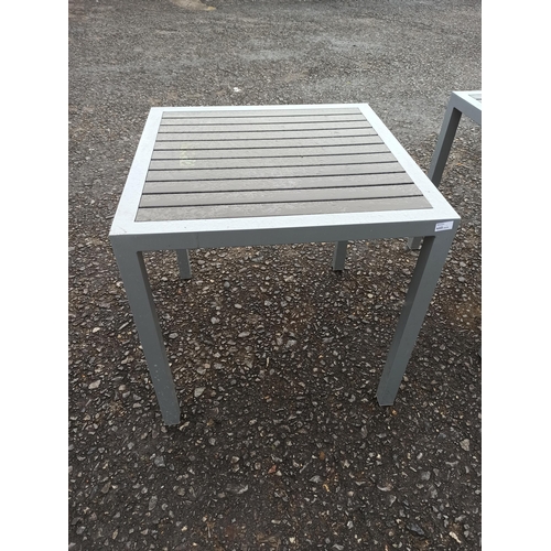 243 - Metal Resin Garden Table 75cm x 75cm x 75cm