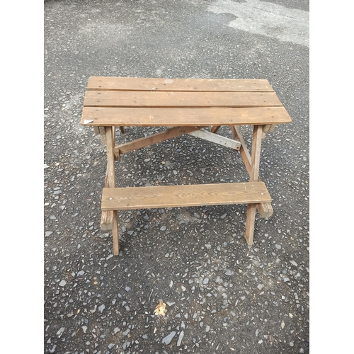 245 - Small Children's Wooden Picnic Bench - Requires Tightening