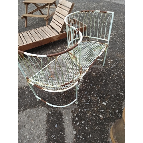 234 - Metal Love Seat - In Need of some Tender Care 83cm x 110cm x 48cm