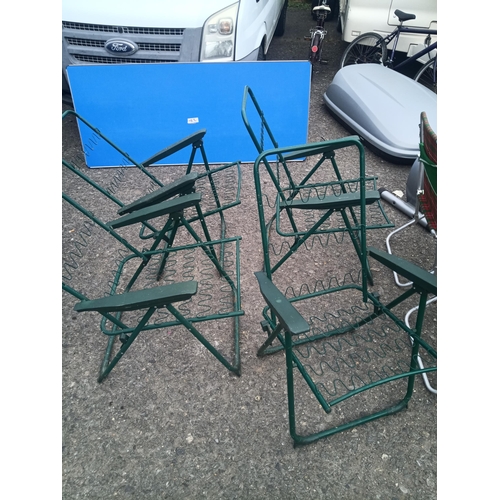 146 - 6 x Folding Garden Chairs ( 4 with no covers)