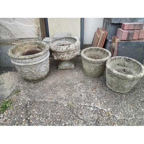 278 - 4 X Concrete Garden Pots