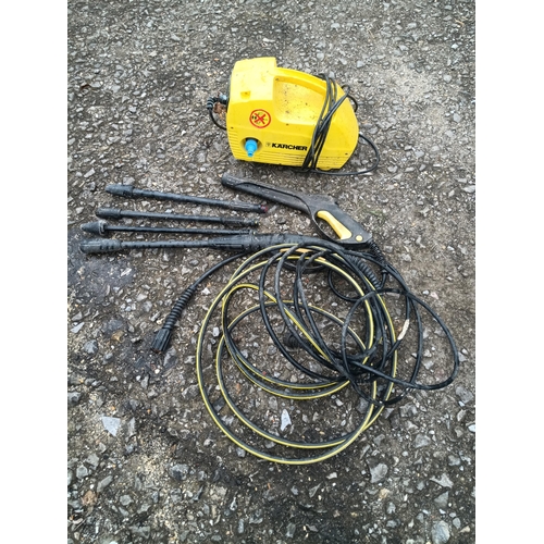 70 - A Karcher Pressure Washer and Attachments