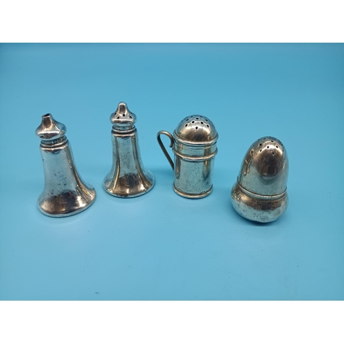 488 - 4 x Silver Salt and Pepper Pots