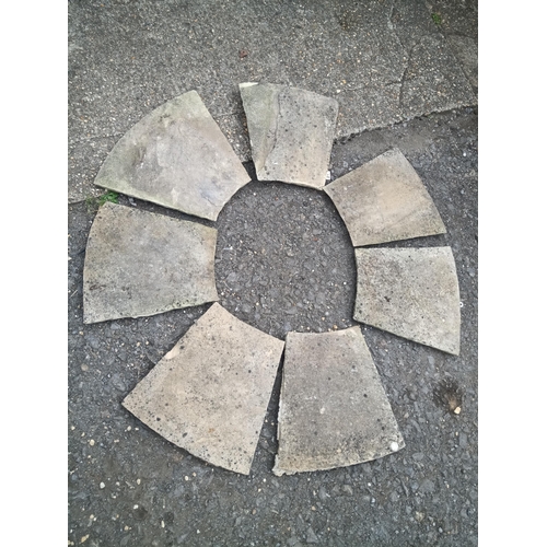 272 - 7 x Curved Patio Stones (average 36 x 40cm)