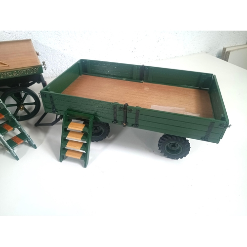 1109 - Scratch Built Wagons and Water Bowser/ Fire Cart - Largest JR Smye Wincanton 33 x 17 x18cm