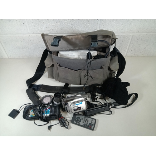 556 - A Panasonic Video Camera - Case and Accessories