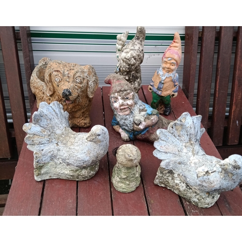 284 - An Assortment of Gnomes and Other Garden Ornaments