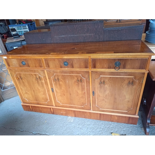 959 - Inlaid Sideboard with 3 Drawers and Cupboards