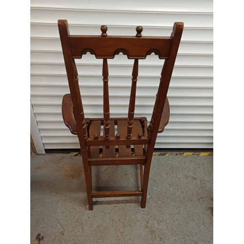 439 - A Set of Ercol 517 Yorkshire High Back Dining Chairs ( 2 Carvers, 2 Chairs)