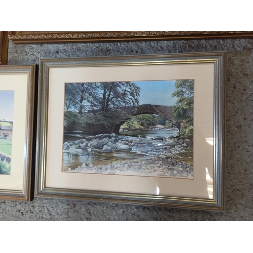 975B - Water Colours of Country Scenes x 4