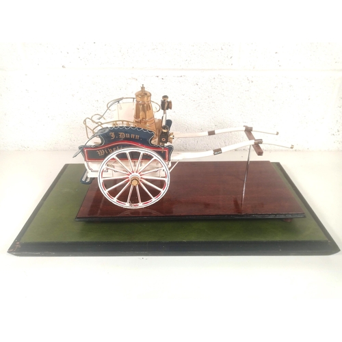 1119 - A Scratch Built "J Dunn of Wibeliscombe" Milk Cart in Display Case 47 x 25 x 33cm