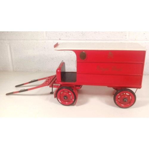 1118 - A Scratch Built Royal Mail Wagon 56 x 23 x 12cm