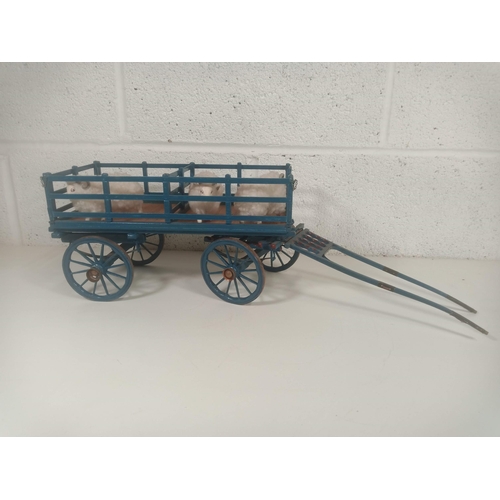 1106 - A Scratch Built Horse Drawn Sheep Wagon 55 x 16 x 17cm