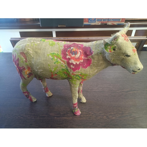 1013 - A Large Sack Cloth Cow Ornament 45 x 35 x 18cm