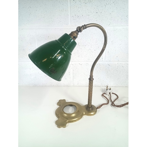 962 - An Antique Brass Based Angle Poise Lamp