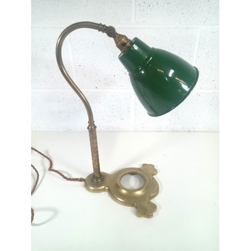 962 - An Antique Brass Based Angle Poise Lamp