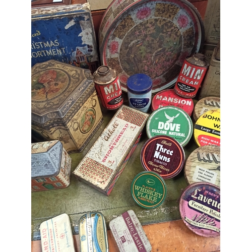 1058 - Box of Assorted Tins