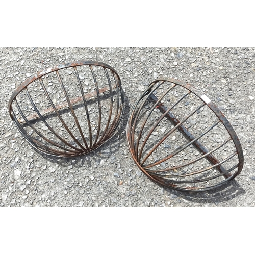 258 - Metal Wall Planters x 2 - 33cm H x 62cm W x 32cm D