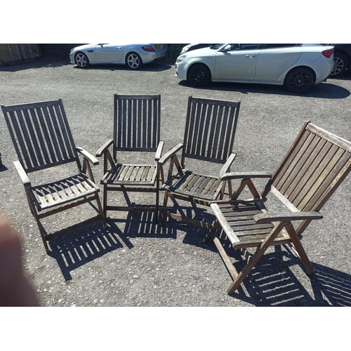 231 - 4 x Hardwood Garden Chairs