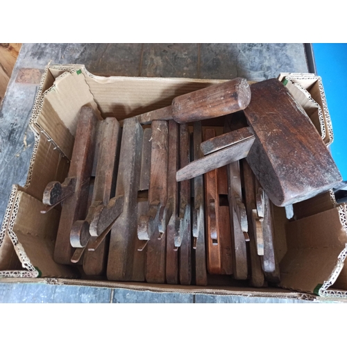 162 - A Box of Vintage Planes and A Vintage Hand Drill