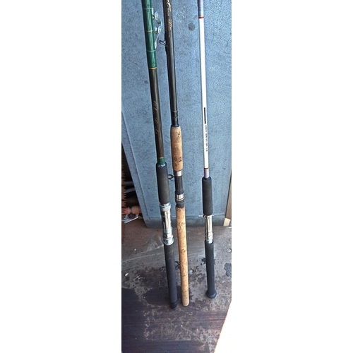 324 - 2 x Boat Sea Fishing Rods- Silistar GR Trolling 3606-30 30lb Rated, Shakespeare Viking 1427-012 12lb... 