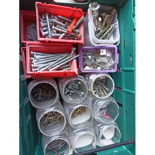 158 - Selection of Fixings, Screws, Nails, Coach Bolts, Staples and More