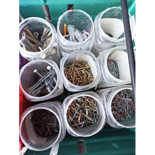 158 - Selection of Fixings, Screws, Nails, Coach Bolts, Staples and More