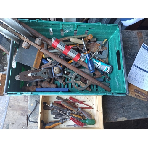 308 - Assorted Tools including Screw Drivers, Pipe Benders, Hammers, Spanners and More