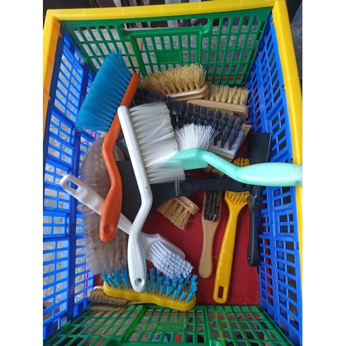 167 - A Selection of Hand / Cleaning Brushes and 2 x Plastic Scrappers