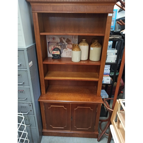 906 - 3 Shelf Sideboard with Double Door Cupboard 185cm H x 86cm W x 40cm D