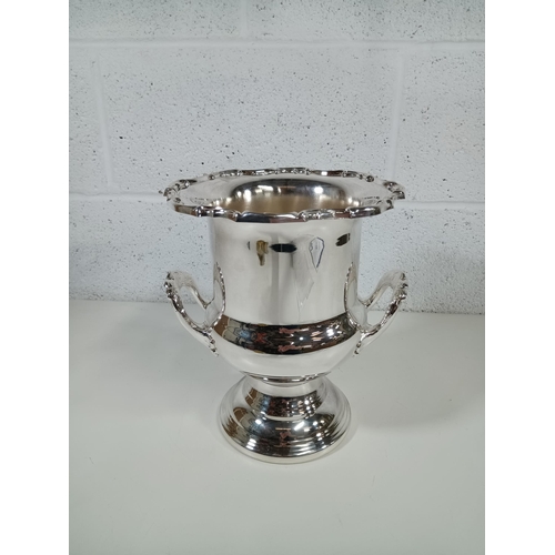 863 - A Silver Plated Table Wine Cooler