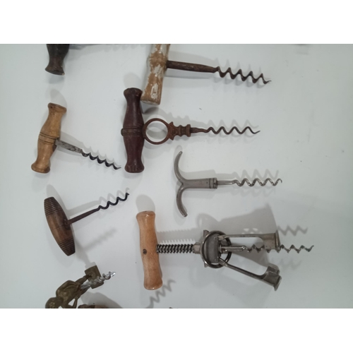 411 - A Collection of Antique Corkscrews including 