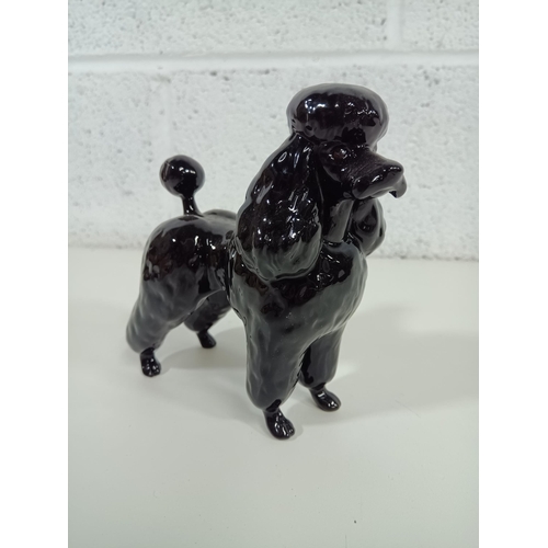 517 - Large Beswick Black Gloss Poodle Model 2339