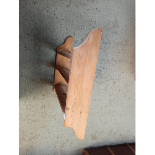 993 - Pine 3 Shelf Hanging Unit 58cm x 50cm x 13cm