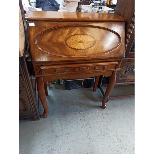 433 - Inlaid Bureau - Damaged Leg in need of attention