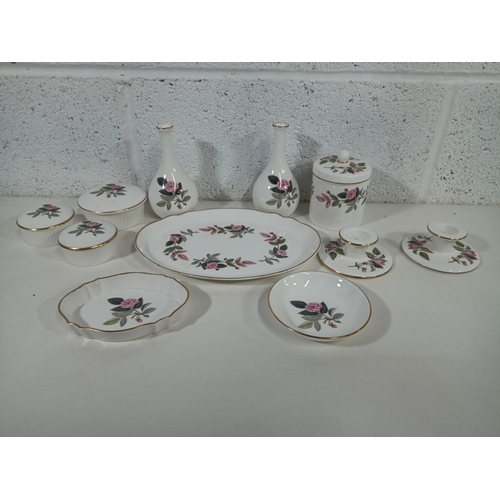 566 - A Quantity of Wedgewood, Hathaway Rose Bone China x 11 Pieces