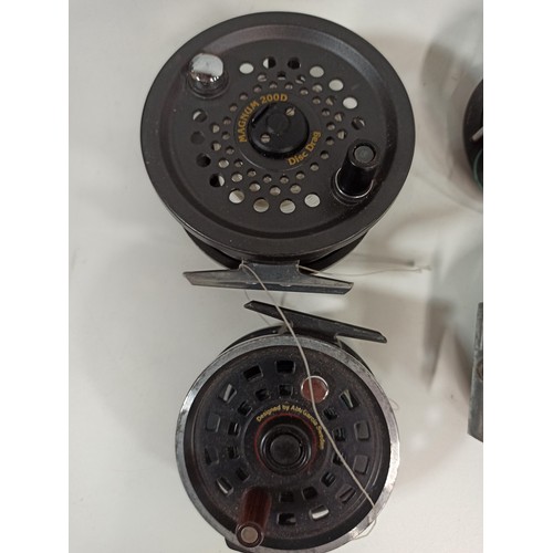 325 - Fly Reels Including Leeda Magnum 200D, Leeda Rim Fly Shakespeare 2755 & Abu Garcia Fly Max 378 2 x R... 