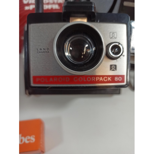 557 - Polaroid Colorpack 80 Camera in Case,  Hama Tripod and More