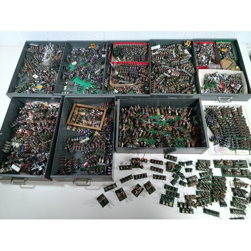 1123 - An incredible Collection of 28mm Hand Painted Napoleonic - Battle of Waterloo Miniature War Gaming M...