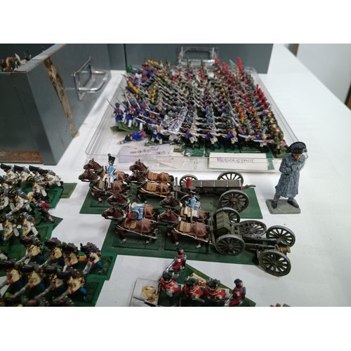 1123 - An incredible Collection of 28mm Hand Painted Napoleonic - Battle of Waterloo Miniature War Gaming M... 