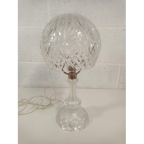 927 - A Large Cut Crystal Lamp