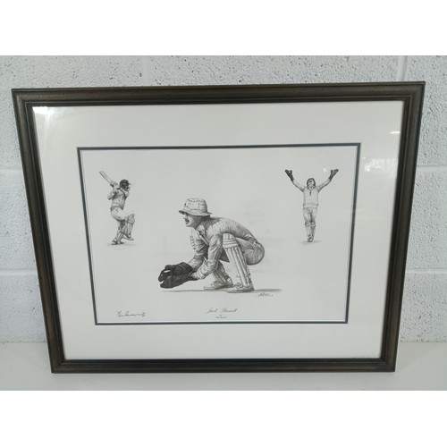 1064b - A Ltd Edition Jack Russell Cricket Signed Print