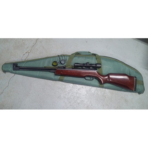 340 - SMK XS36 1UL.22 5.5mm Calibre Air Rifle with Case, Scope and Instructions