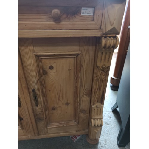 964 - Pine Cupboard with 2 x Drawers 77cm x 83cm x 50cm