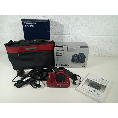 553 - A Lumix G2 DMC-G2K HD Digital Camera Body, Bag etc.