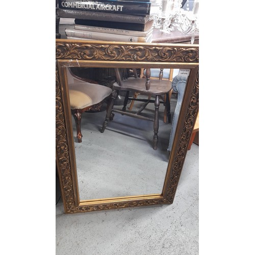 970 - Gilt Rectangular Mirror 80cm x 57cm